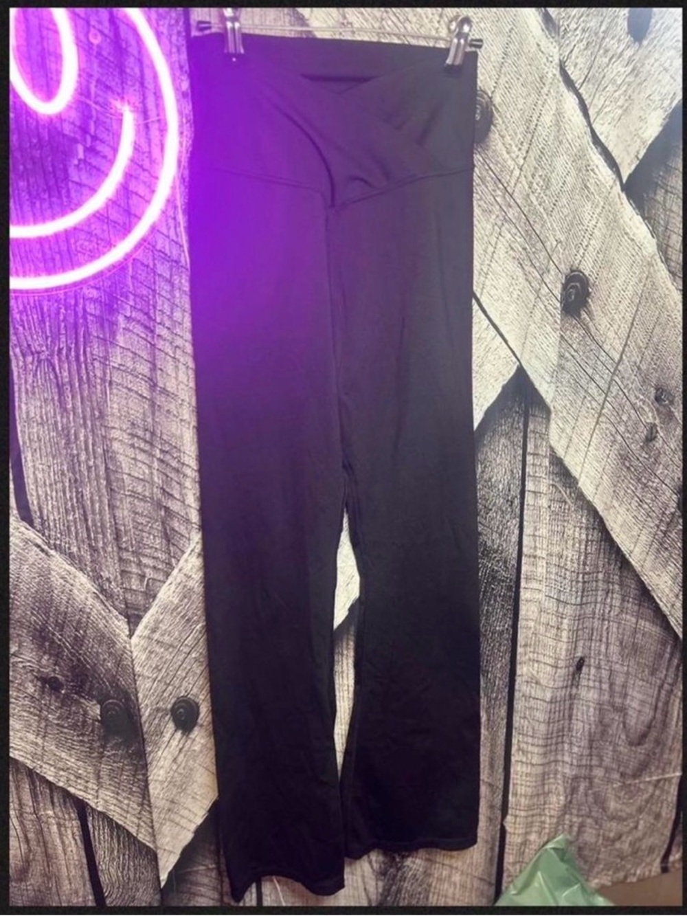 Source Unknown Black Boot Cut Flare Yoga Pants
